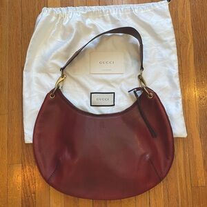 Vintage Gucci burgundy shoulder bag